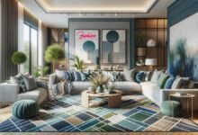 Mixing Patterns in Interior Design - Modern Living Room