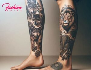 Detailed Animal Leg Tattoo for Women