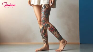 Floral Leg Tattoos for Women