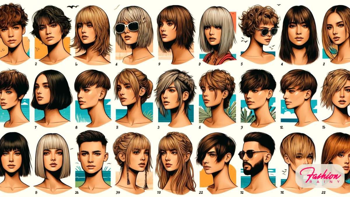 Summer Cut Hair Style Collage for Men and Women 2024