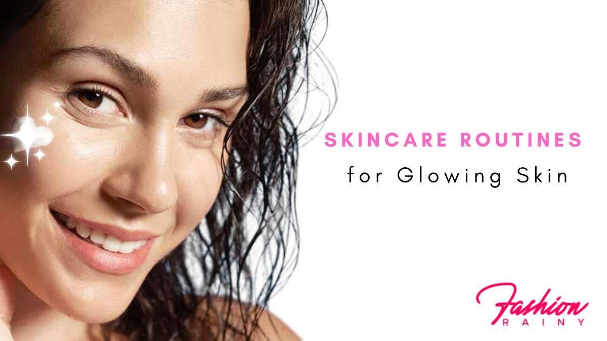 Woman Following Skincare Routines for Glowing Skin