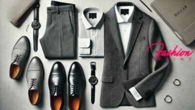 Grey Trousers Black Blazer